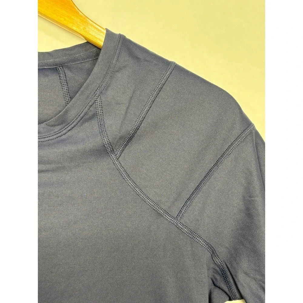 Tommie Copper Training Shirt Mens Blue Shoulder‎ Centric Support Short Sleeve L